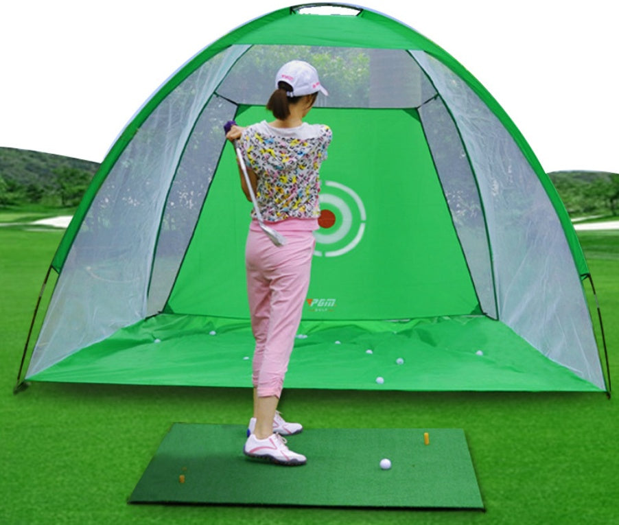 Tenda de treino de golfe com rede, gaiola de treino de golfe para jardim ou gramado, equipamento de treino de golfe em tela para uso externo.
