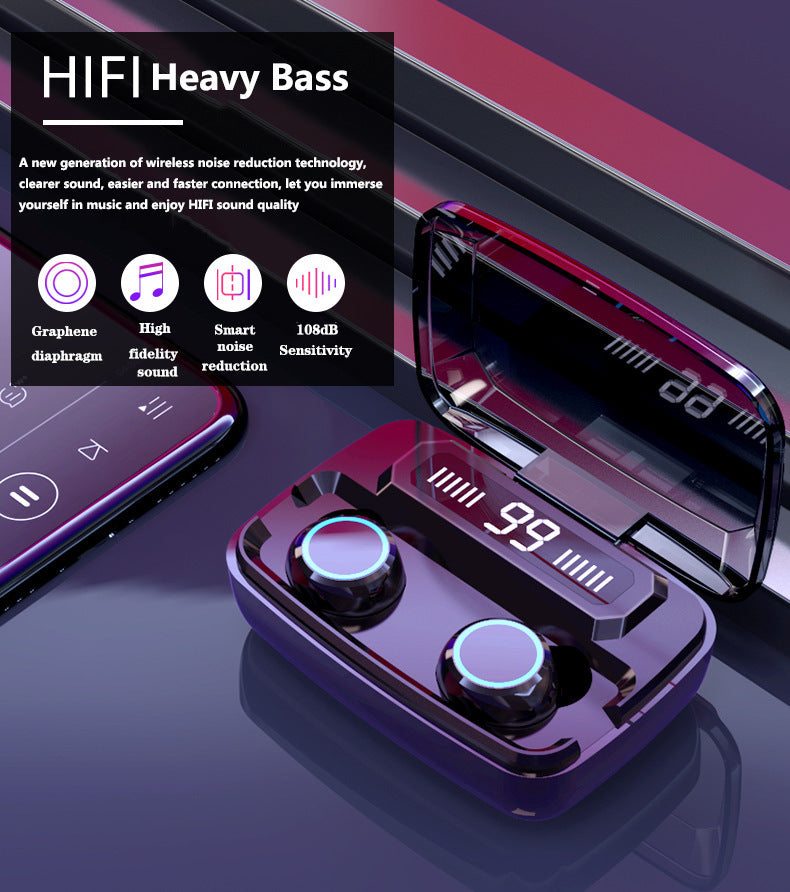 Fone de ouvido sem fio Bluetooth