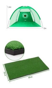 Tenda de treino de golfe com rede, gaiola de treino de golfe para jardim ou gramado, equipamento de treino de golfe em tela para uso externo.