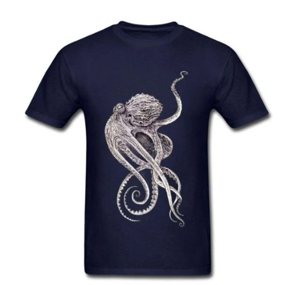 Camiseta Masculina Estampada de Manga Curta e Caimento Solto