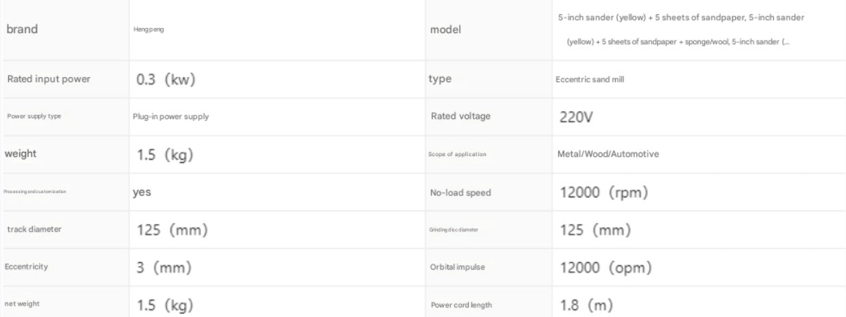 Lixadeira de 5 polegadas com controle de velocidade variável