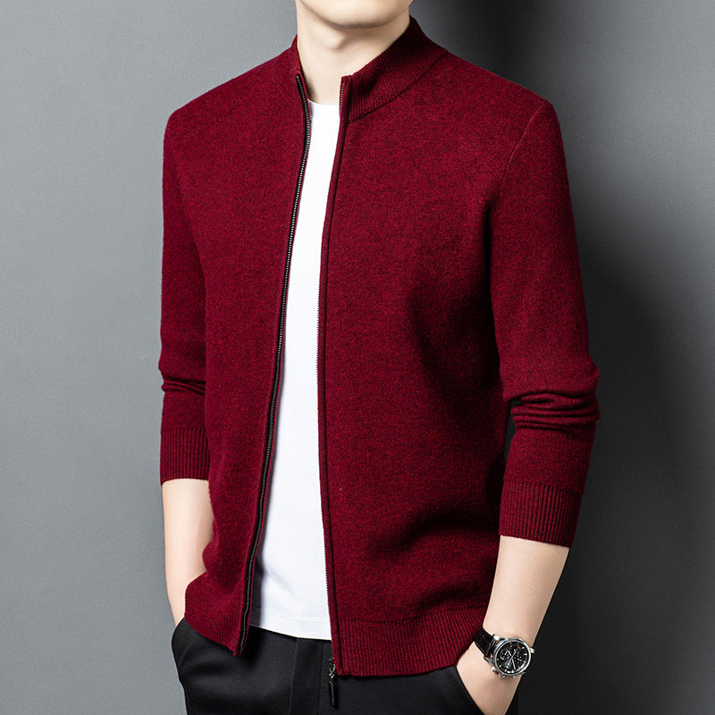 Jaqueta Casual Tricô Masculina Nova de Negócios Outono/Inverno