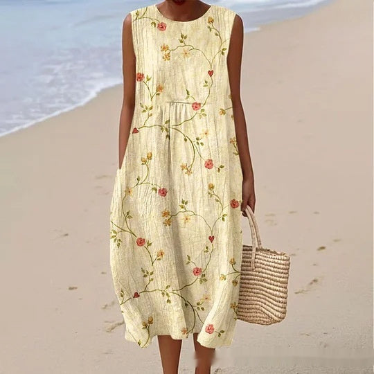 Vestido casual estampado e elegante para mulheres