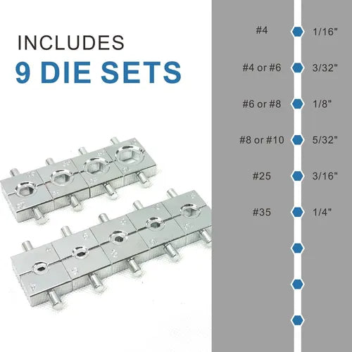 Alicate de crimpagem hidráulico para conectores elétricos de 4 mm a 70 mm