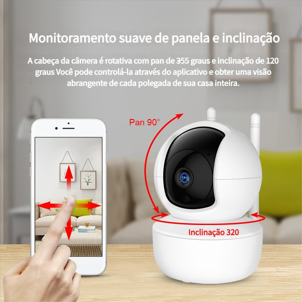 Câmera de Segurança Yoosee Panorâmica IP em formato de Lâmpada Wifi 1080p (Branca)