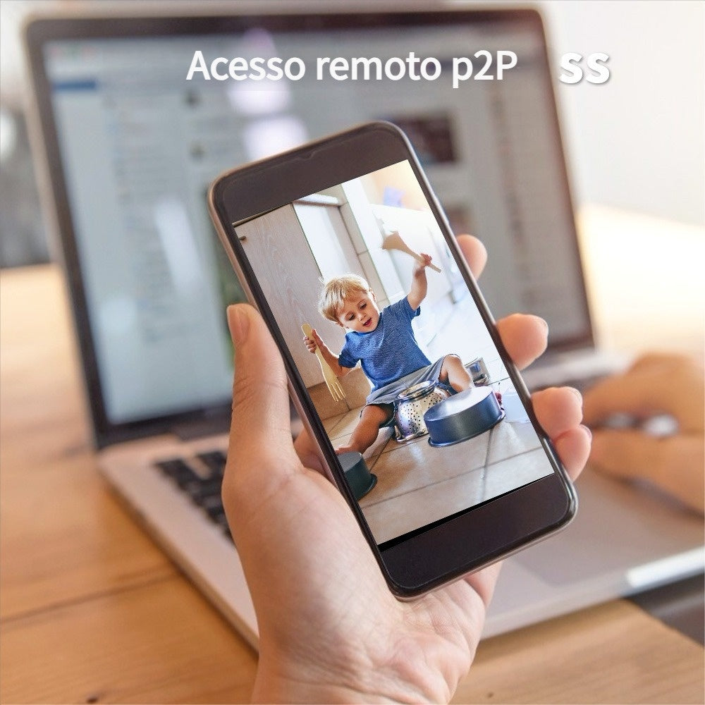 Câmera de Segurança Yoosee Panorâmica IP em formato de Lâmpada Wifi 1080p (Branca)