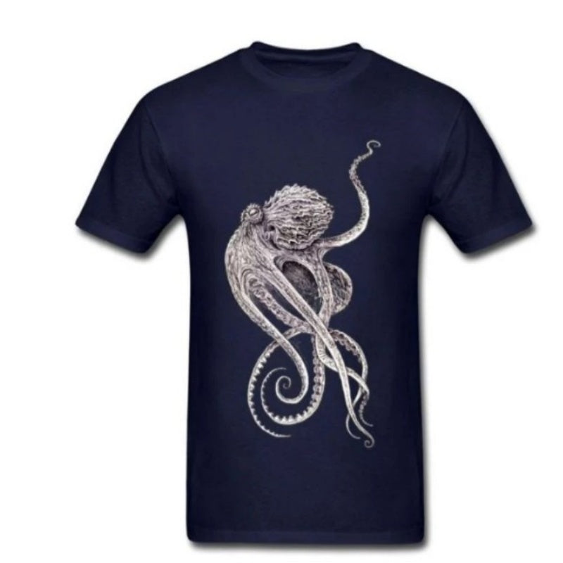 Camiseta Masculina Estampada de Manga Curta e Caimento Solto