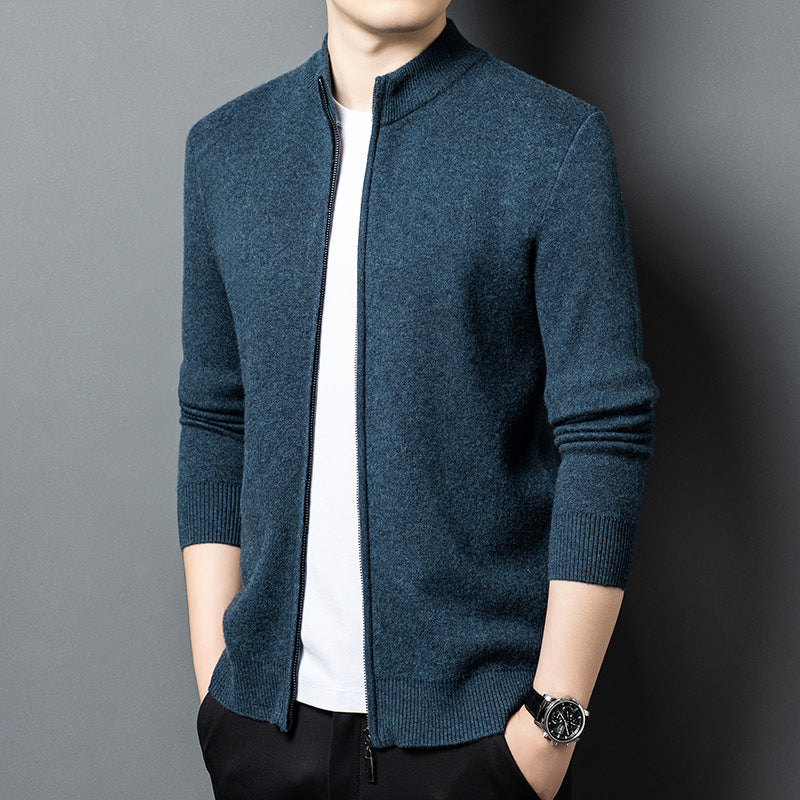 Jaqueta Casual Tricô Masculina Nova de Negócios Outono/Inverno