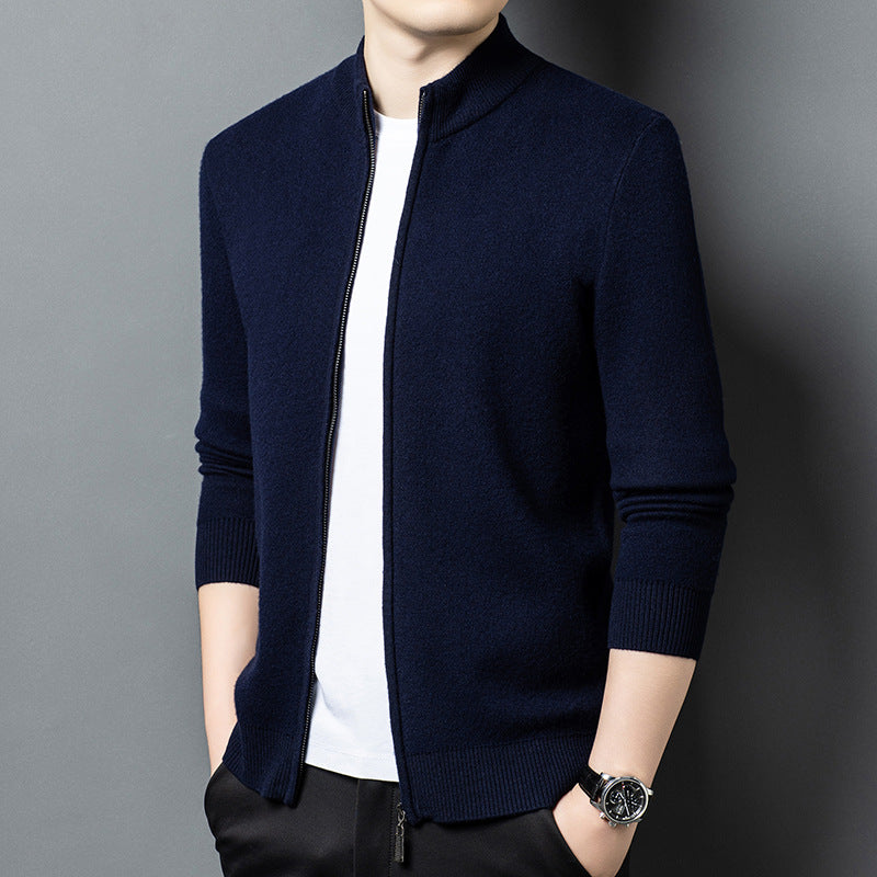 Jaqueta Casual Tricô Masculina Nova de Negócios Outono/Inverno
