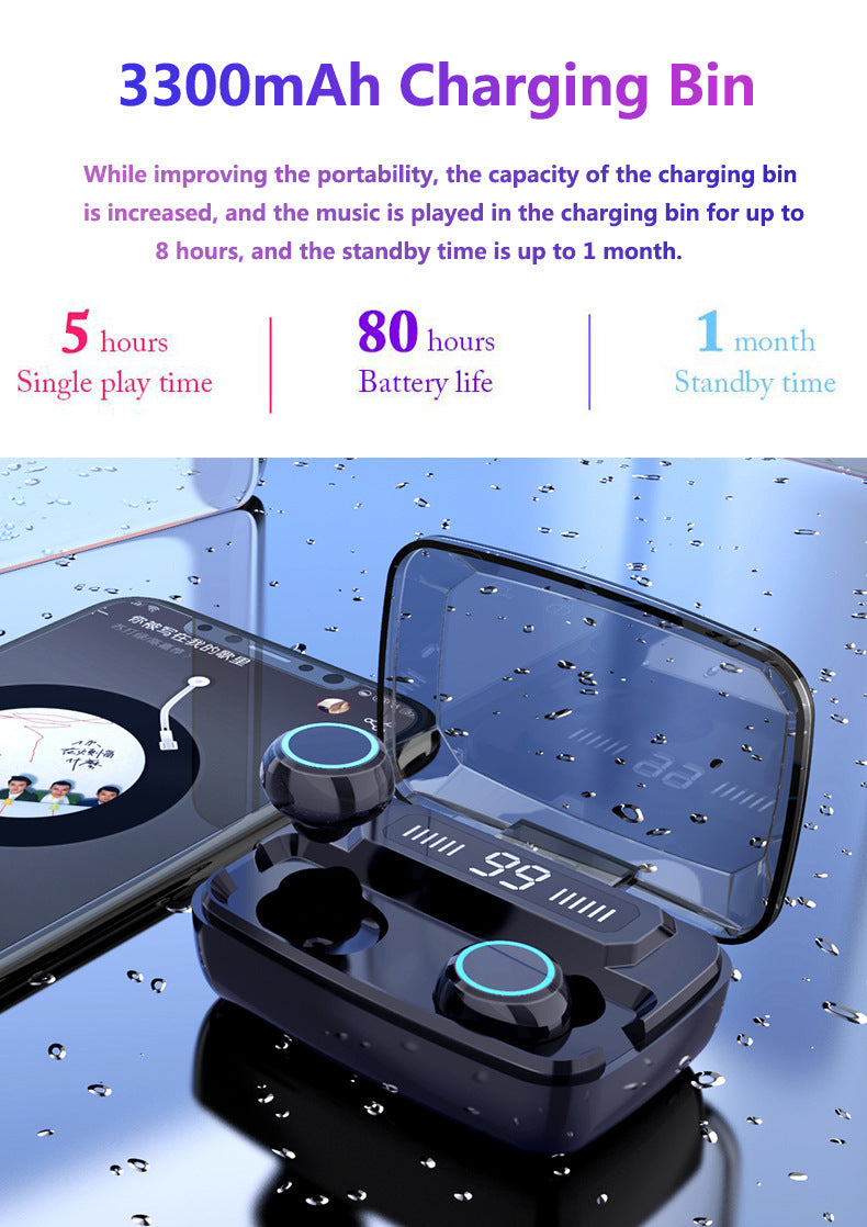 Fone de ouvido sem fio Bluetooth