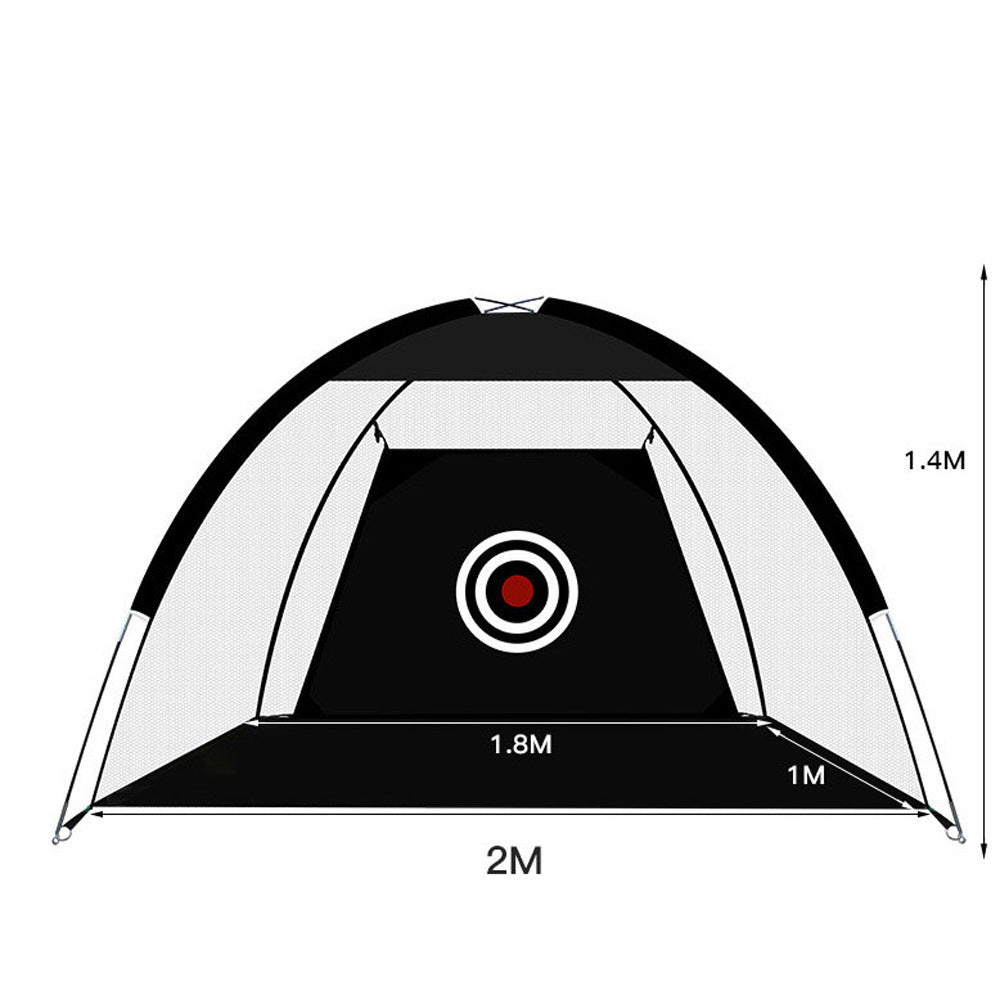Tenda de treino de golfe com rede, gaiola de treino de golfe para jardim ou gramado, equipamento de treino de golfe em tela para uso externo.