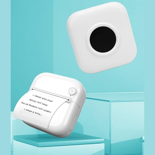 Mini impressora de adesivos, impressora térmica de bolso, impressão em preto e branco sem tinta, máquina portátil para fazer adesivos para casa, escola e escritório.