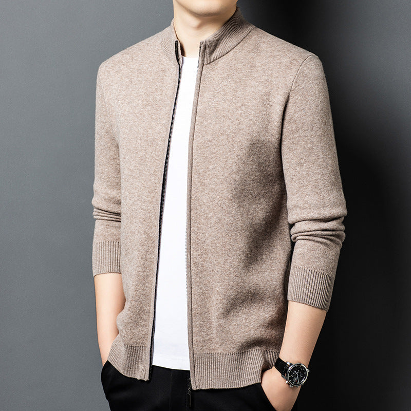 Jaqueta Casual Tricô Masculina Nova de Negócios Outono/Inverno