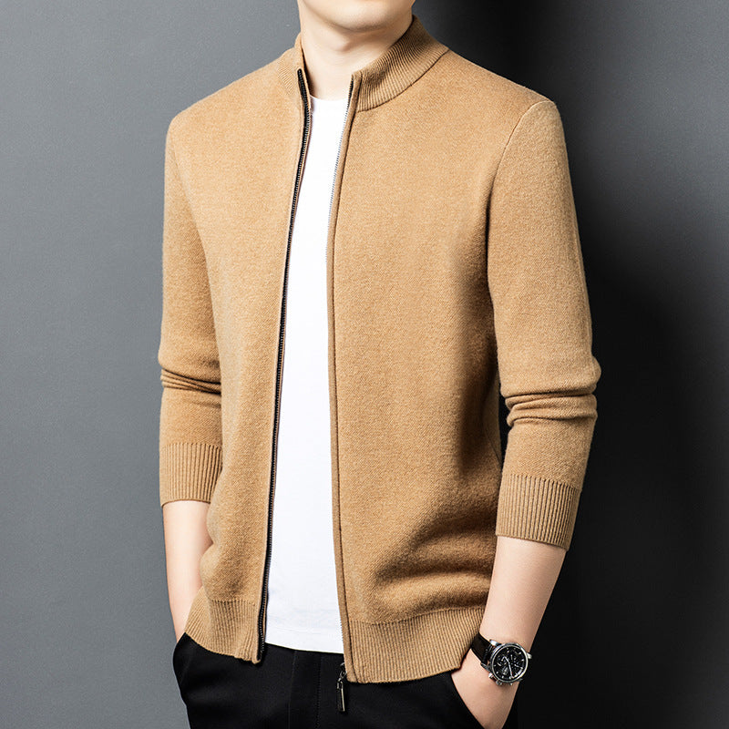 Jaqueta Casual Tricô Masculina Nova de Negócios Outono/Inverno