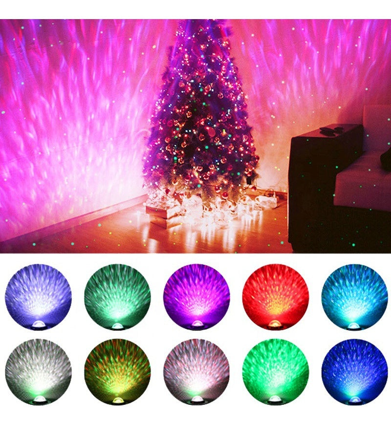 Projetor de estrelas preto com lâmpada galáxia, Bluetooth e função giratória.